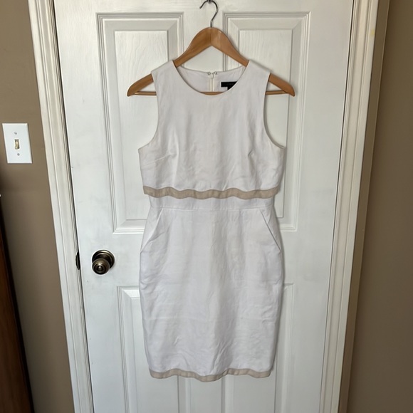 J. Crew Going Places dress in linen in white - Picture 4 of 5